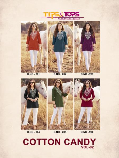 Tips & tops cotton candy vol 2 short top kurtis wholesale